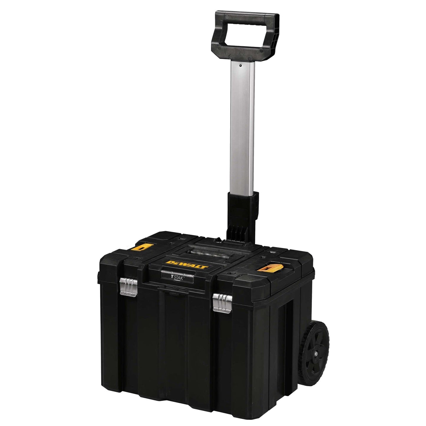 DeWalt DWST1-75799 TSTAK Vasca con Ruote e Impugnatura Telescopica, di Ampia Volumetria anche per Oggetti Ingombranti, Impugnatura Telescopica in Metallo-Plastica, Ruote da 7”, 435 x 1000 x 512 mm