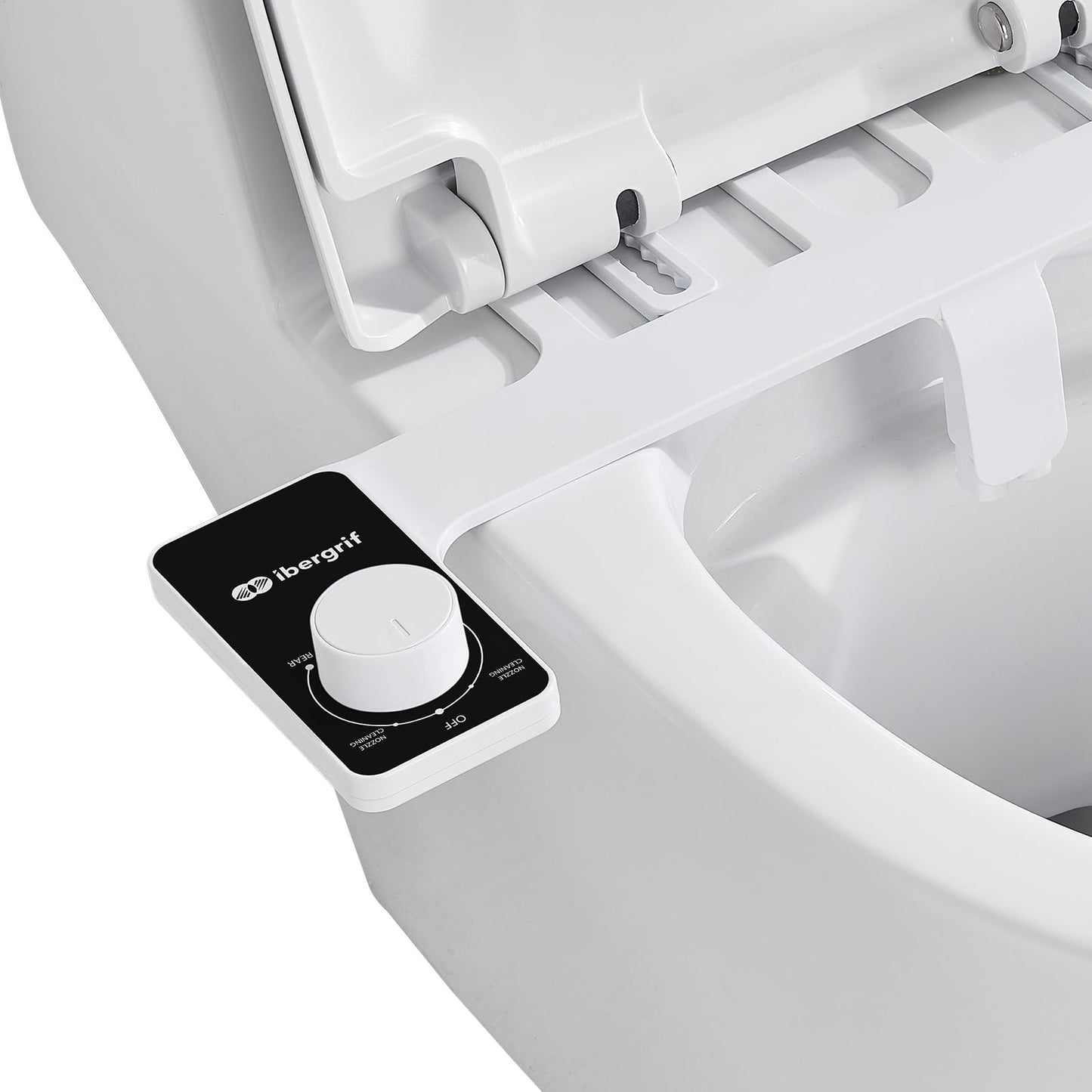 Ibergrif M41050 Bidet per WC con doppia bocchetta a scomparsa, bidet portatile per WC non elettrico, adattatore per bidet per WC, con getto d'acqua fredda, pressione dell'acqua regolabile