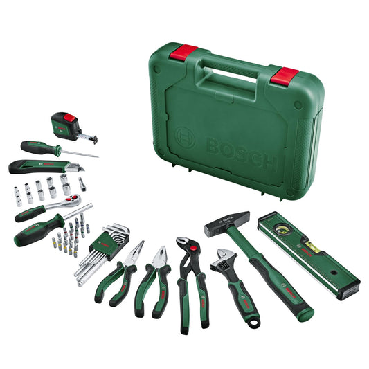 Bosch Home and Garden Set di utensili manuali Advanced da 52 pezzi (kit materiali alta qualità per amanti del fai-da-te esperti, lunga durata d'uso, caratteristiche design ergonomiche)