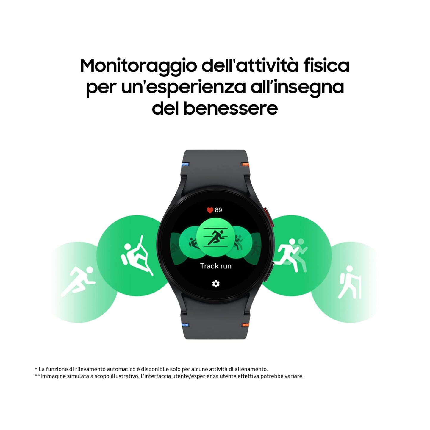 Samsung Galaxy Watch FE 40mm, Smartwatch Analisi del Sonno, Monitoraggio Benessere, Batteria a lunga durata, Bluetooth, Ghiera Touch in Alluminio, Silver [Versione italiana]