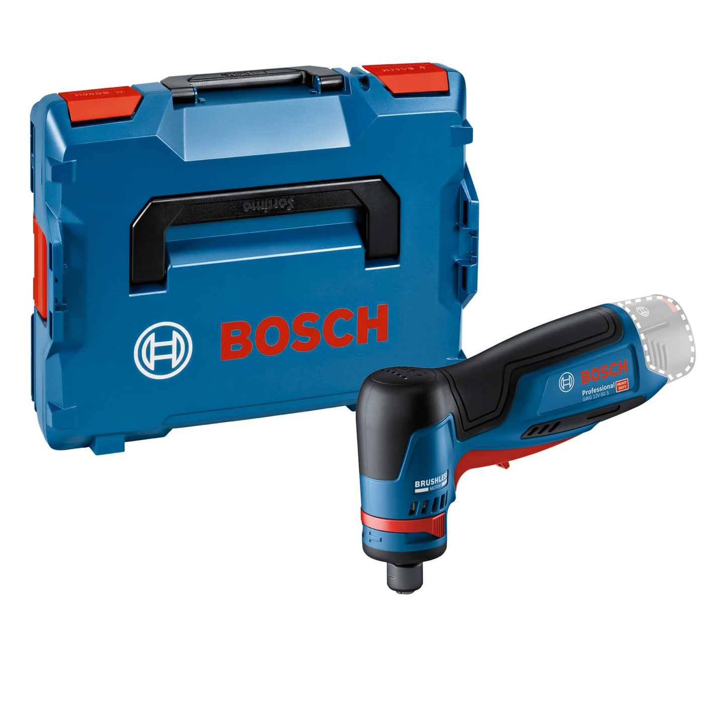 Bosch Professional 12V System Utensile Rotativo Gwg 12V-50 S (Motore Brushless, Coppia Elevata, Levetta di Regolazione del Numero di Giri e 5 Modalità del Numero di Giri, in L-Boxx)