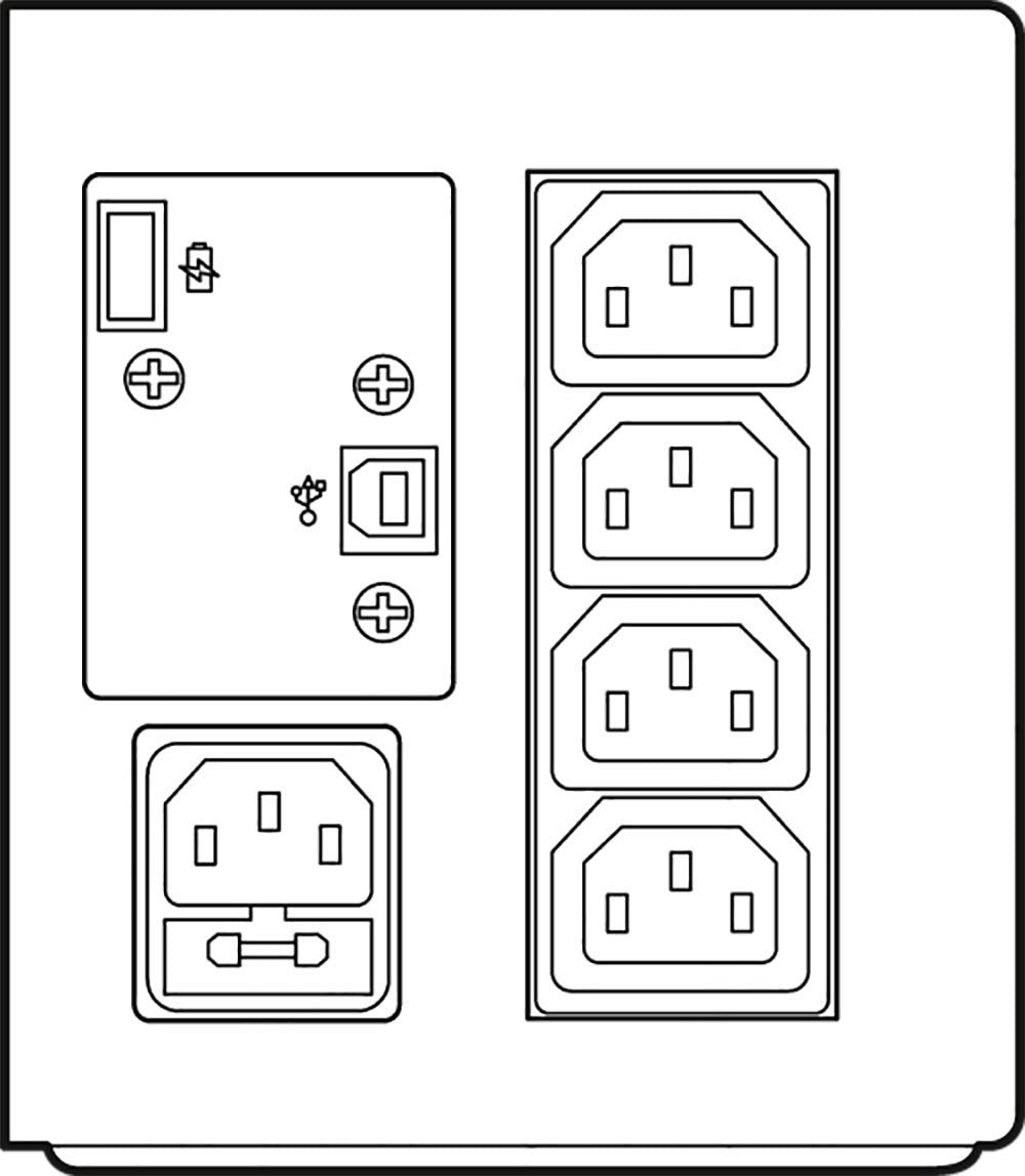 Bticino Legrand LG-310192 UPS Monofase Gruppo di Continuità per PC, con Tecnologia Line Interactive, VI Keor SP 2000VA, Autonomia fino a 10 Minuti, 6 Prese IEC e Presa USB HID