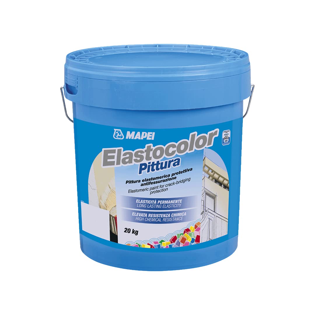 Pittura elastomerica protettiva 20kg Elastocolor Pittura Mapei - Colore: BIANCO