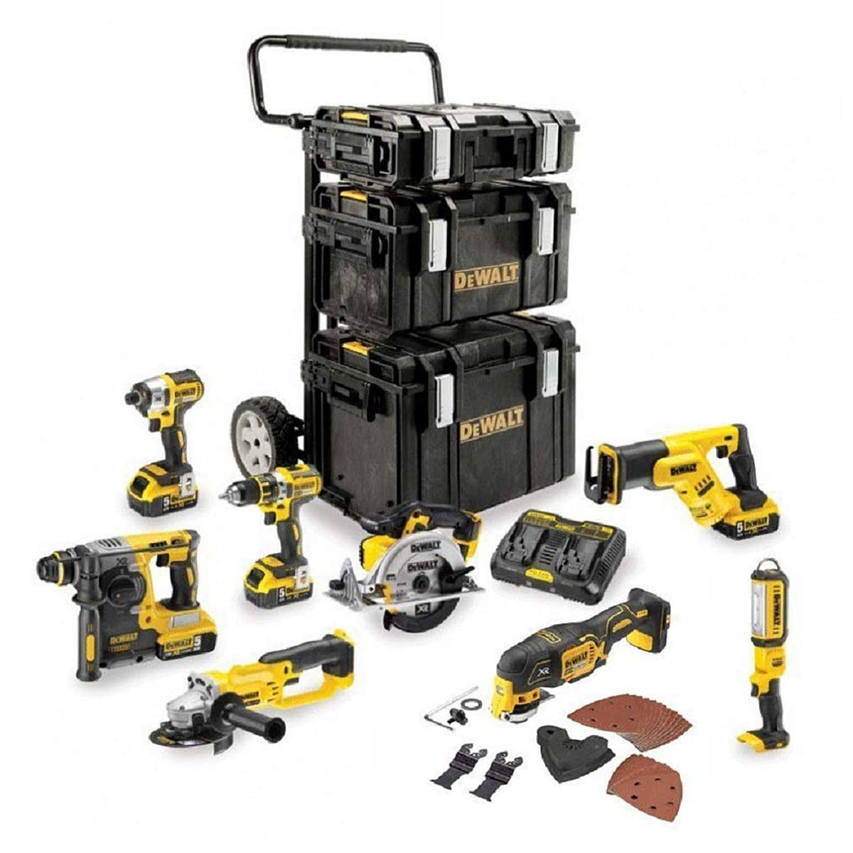 DeWalt DCK897P4-QW - Kit di attrezzi 18 V, colore: Giallo/Nero