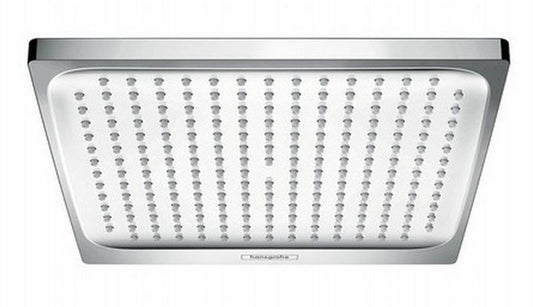 hansgrohe Crometta e - Soffione Doccia, Doccia a Pioggia Quadrato (240 X 240 Mm) con 1 Getto per Montaggio a Parete/Soffitto, con Funzione Anticalcare, Cromo