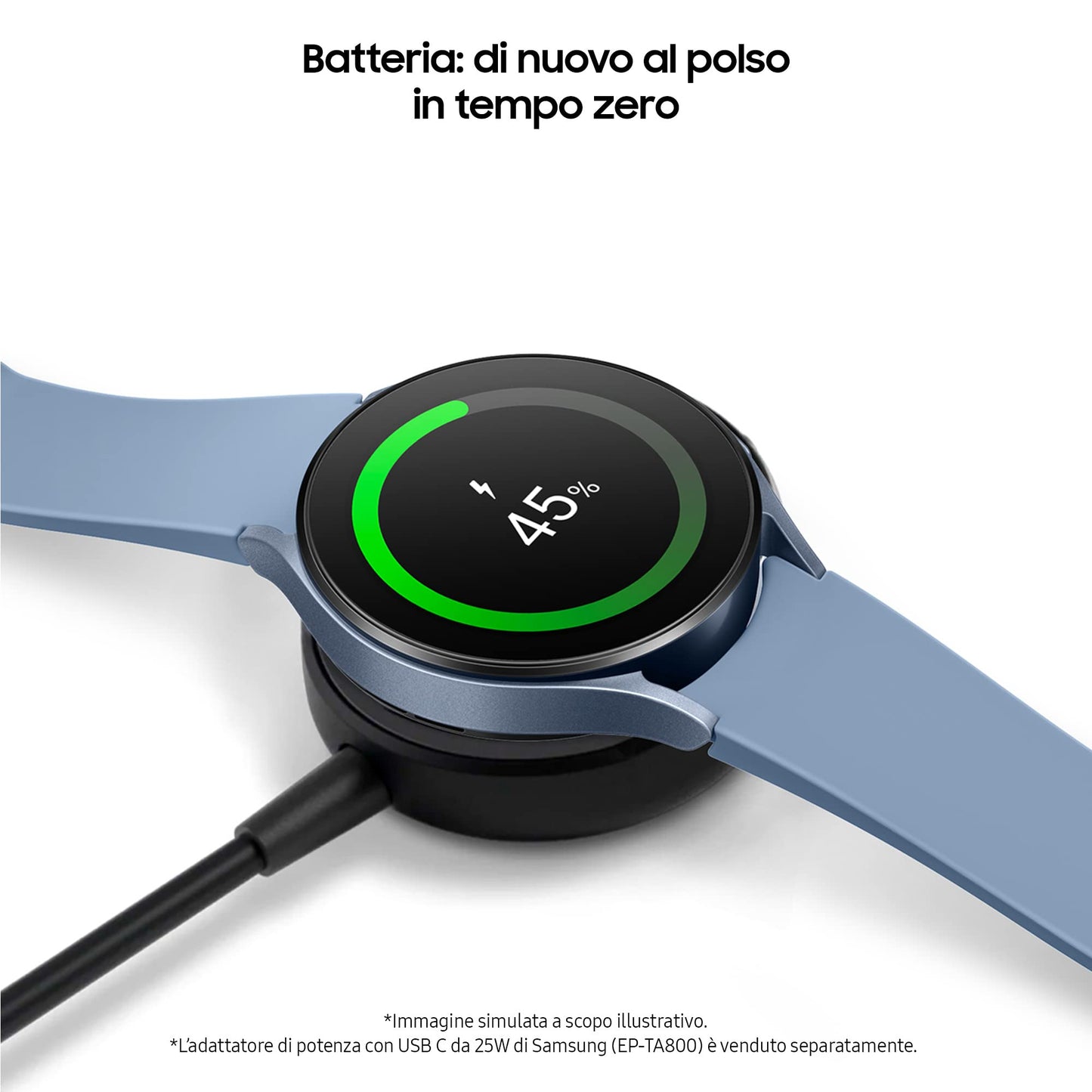 SAMSUNG Galaxy Watch5 Smartwatch, Monitoraggio Benessere, Fitness Tracker, Batteria a lunga durata, Bluetooth, Grafite, 44 mm [Versione Italiana]