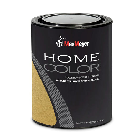 MaxMeyer Pittura colorata lavabile finitura metallizzata per interni Home Color ORO 0,75 L