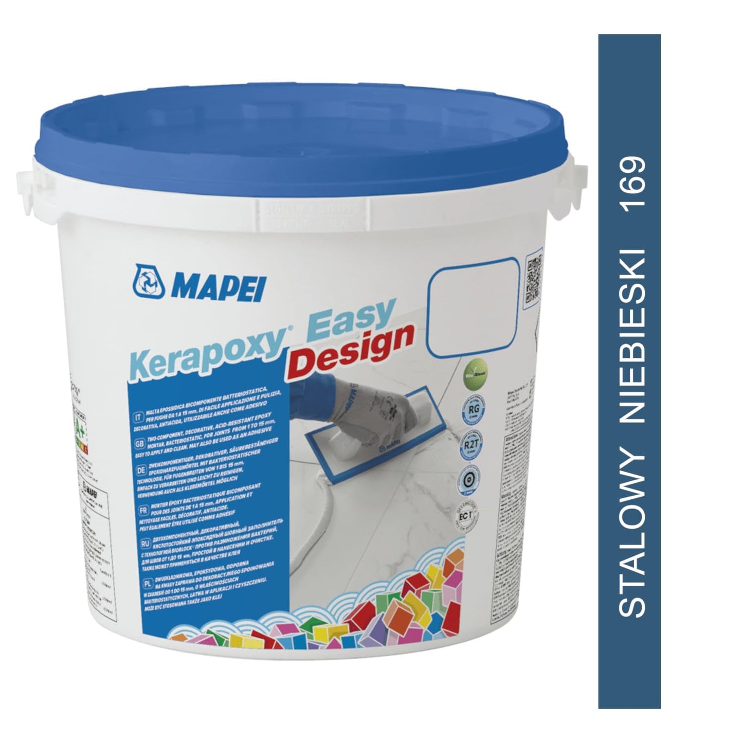 MAPEI Kerapoxy Easy Design 169 STEEL BLU - Stucco epossidico decorativo, resistente agli acidi, a due componenti