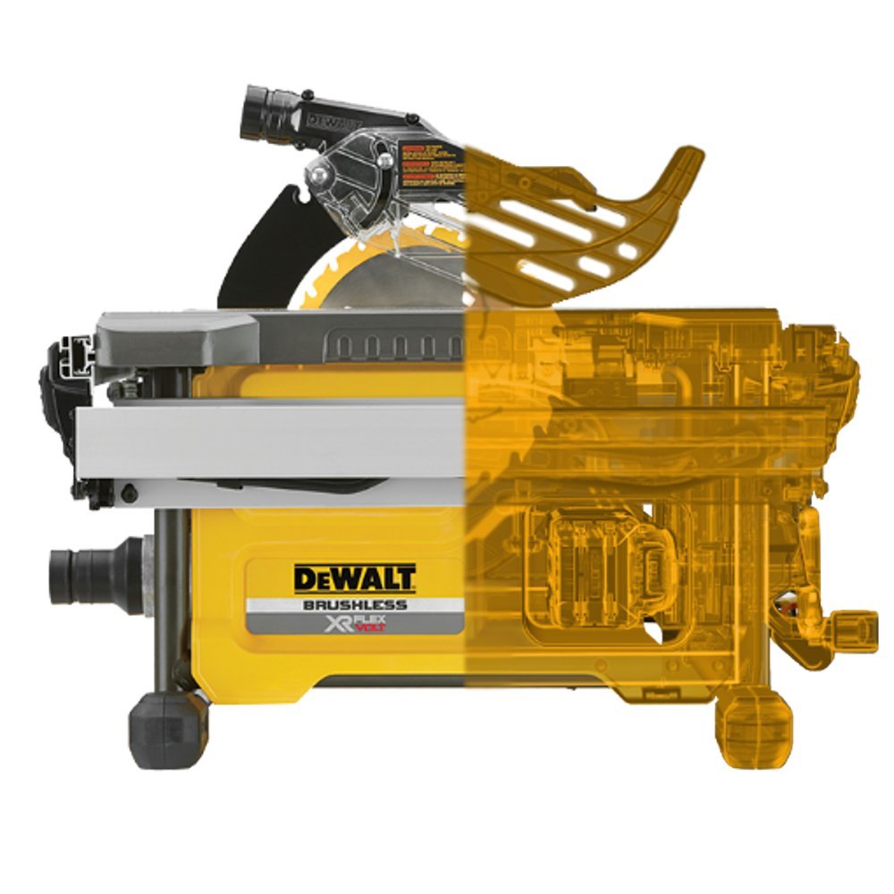 DEWALT Sega a banco 210mm 54V XR FLEXVOLT senza batterie e caricabatterie, DCS7485N-XJ