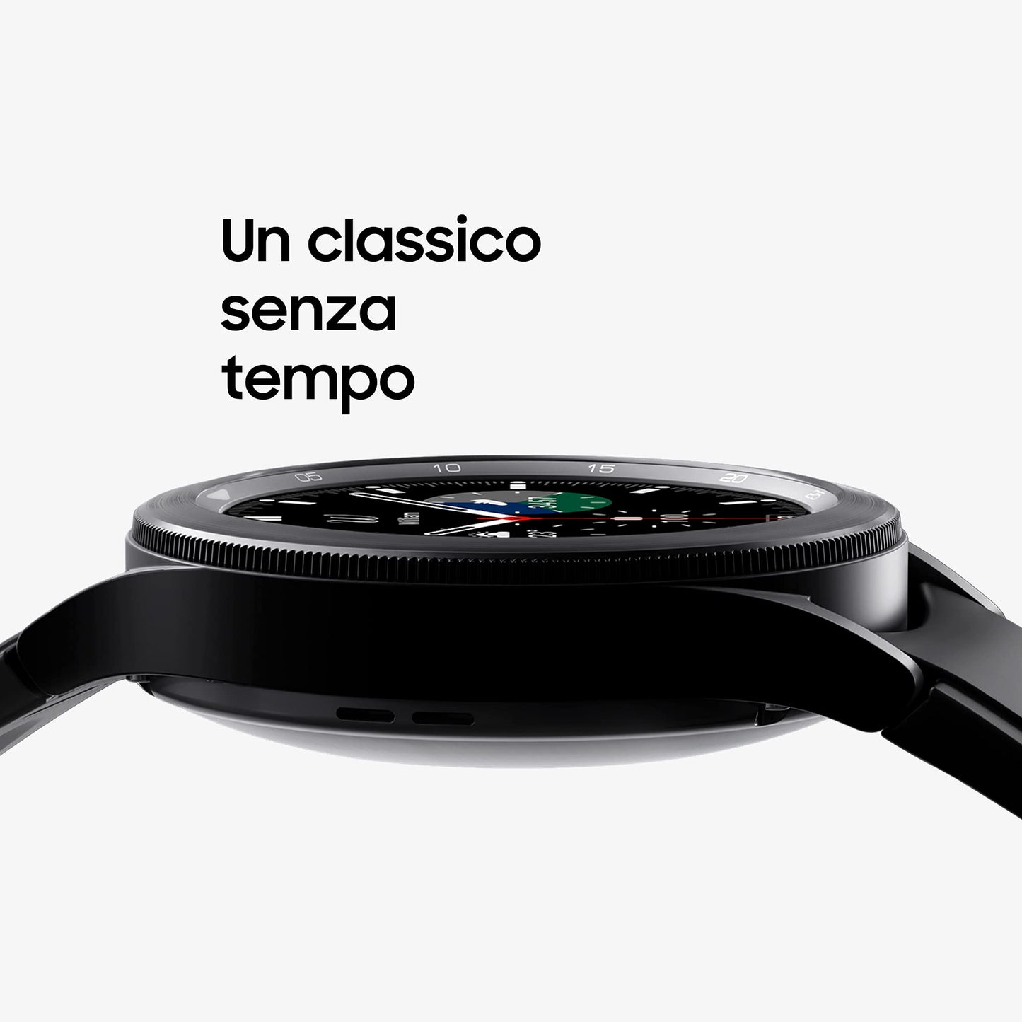 Samsung Galaxy Watch4 Classic 46mm SmartWatch Acciaio Inox, Ghiera Rotante, Monitoraggio Benessere, Fitness Tracker, 2021, Nero [Versione Italiana]