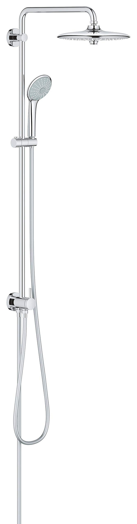 GROHE Euphoria 260 - sistema doccia (risparmio idrico, conversione per montaggio a parete, 3 modalità di spruzzo, antigraffio), cromo, 27421002, Ø 260 mm