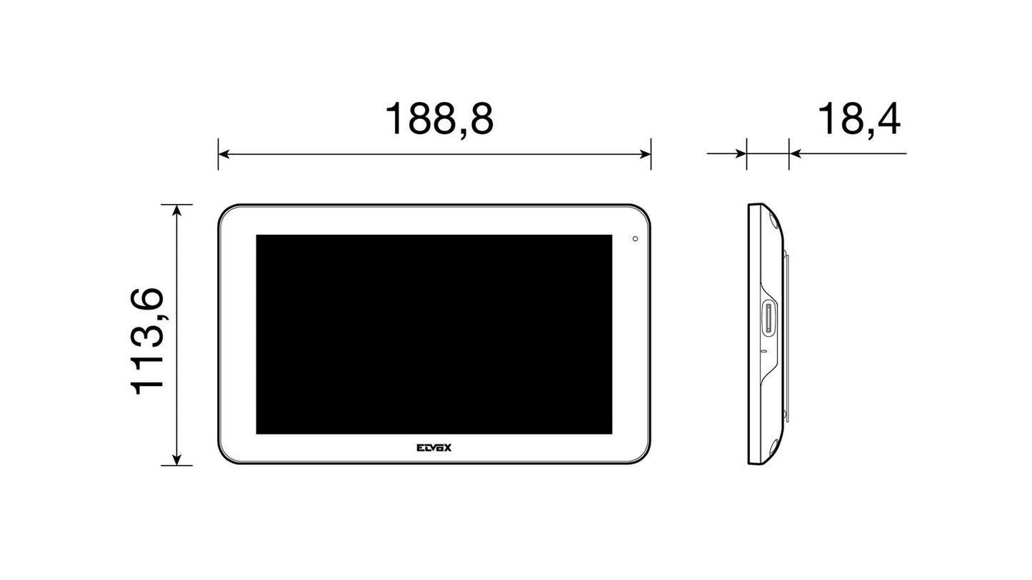 VIMAR K40956 Kit videocitofonico da parete con: 2 videocitofoni touch screen vivavoce Wi-Fi a colori LCD 7", targa audiovideo 2 pulsanti, 2 alimentatori, completo di staffe per il fissaggio, bianco