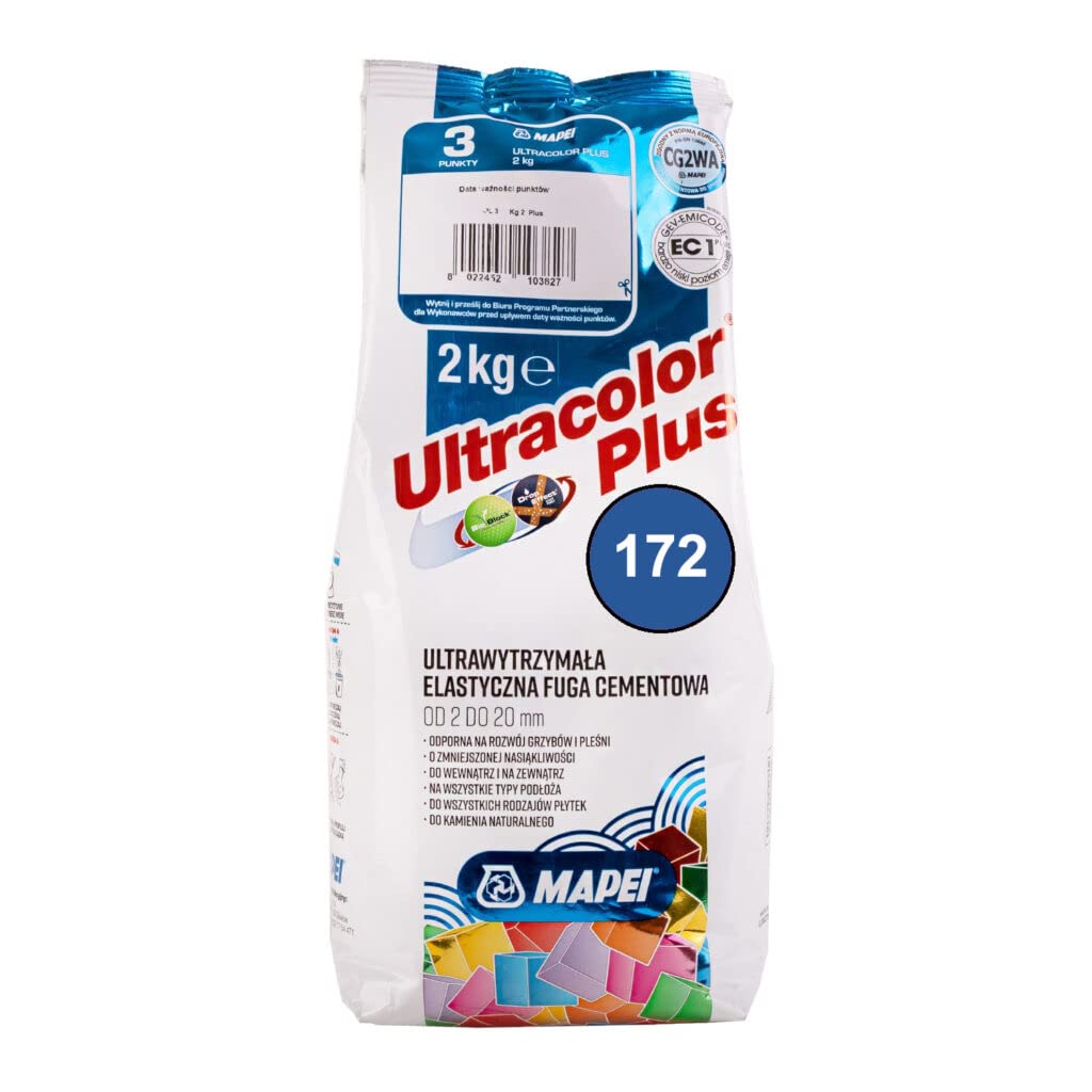 Mapei ULTRACOLOR PLUS 2kg 172 Spazio Malta blu per giunti fino a 20 mm di larghezza