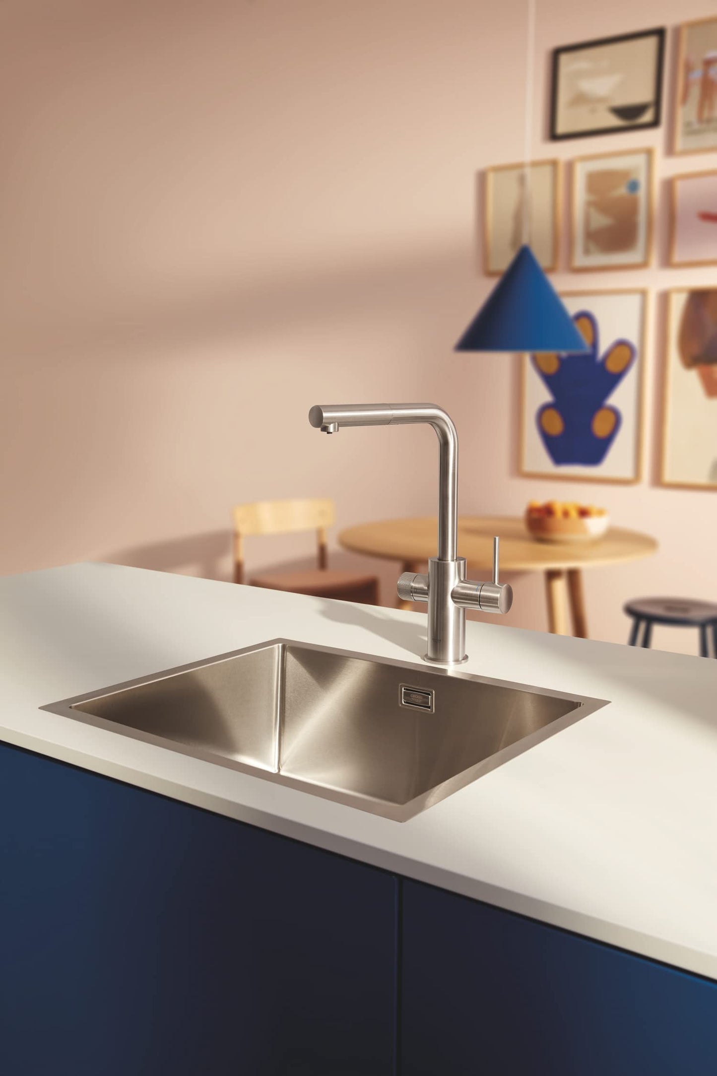 Grohe 30601DC0 Sistema per la filtrazione dell'acqua, Satinato, L-Auslauf