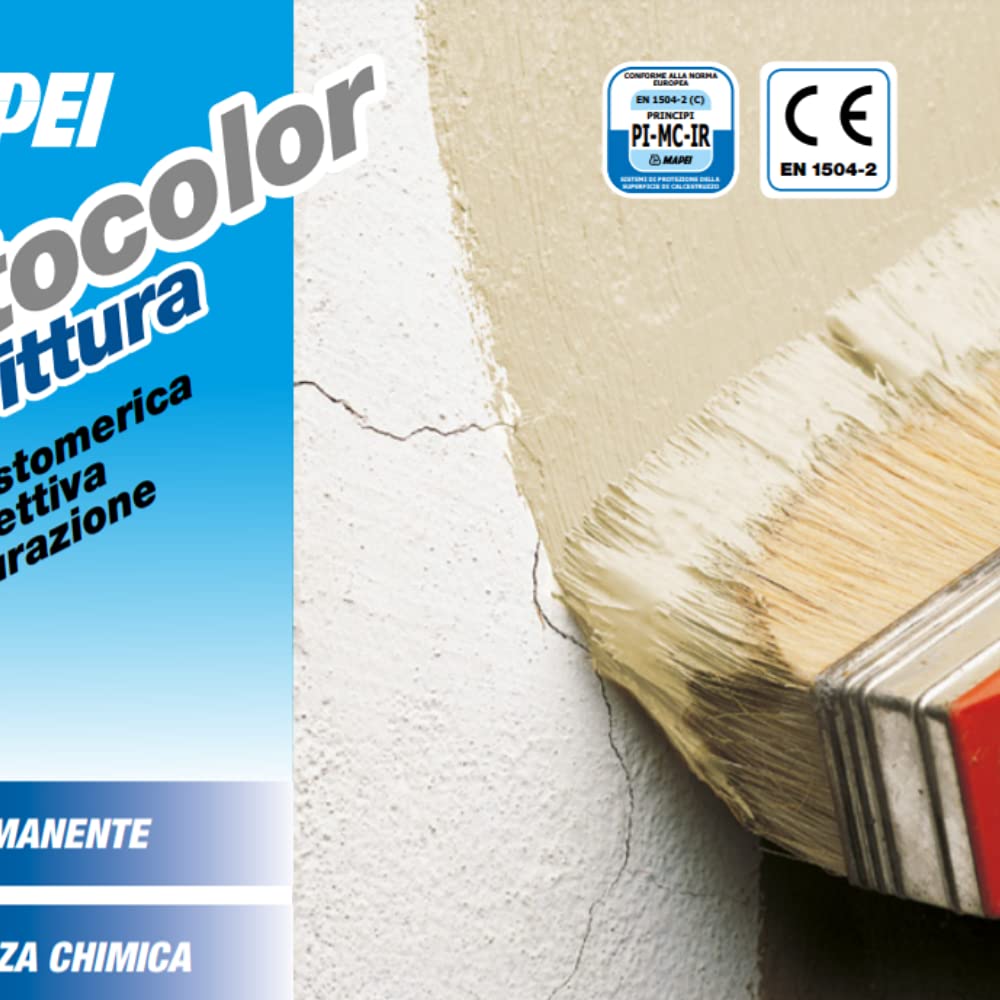 Pittura elastomerica protettiva 20kg Elastocolor Pittura Mapei - Colore: BIANCO