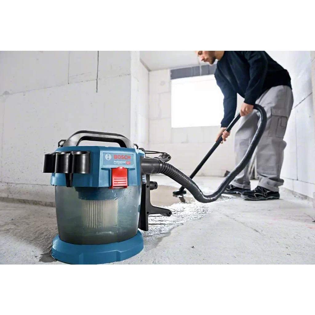 Bosch Professional 18V System Aspiratore Industriale Gas 18V-10 L (senza Batteria, Incl. Tubo Flessibile 1,6 M, 3 Tubi di Prolunga)