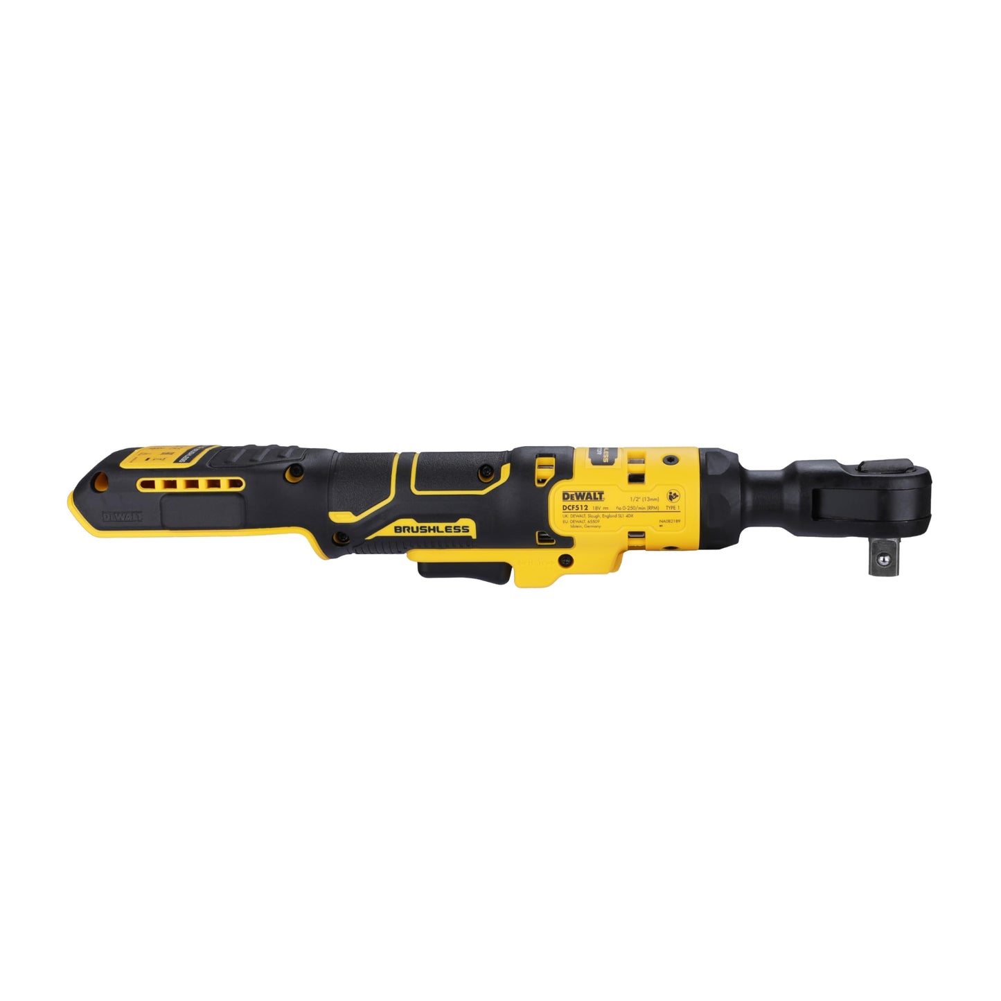 DEWALT DCF512N-XJ Cricchetto attacco 1/2", motore brushless, Attacco 1/2" maschio, Coppia max 95 Nm,