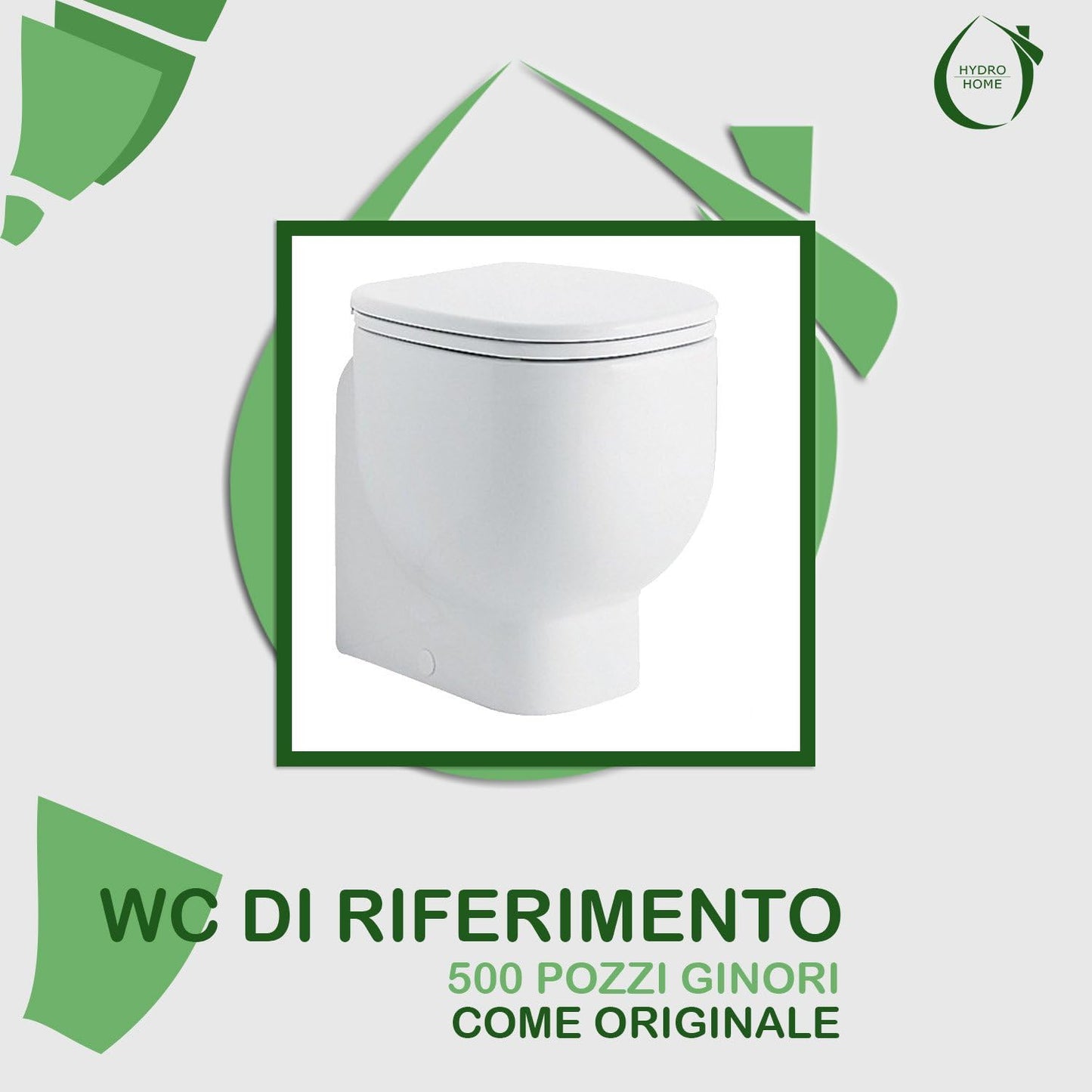 HYDRO HOME Tavoletta Wc Pozzi Ginori 500 Come Originale, Copriwater In Materiale Termoindurente,Tavoletta Water Con Cerniere Fissaggio Dall'Alto MADE IN ITALY (CHIUSURA CLASSICA)