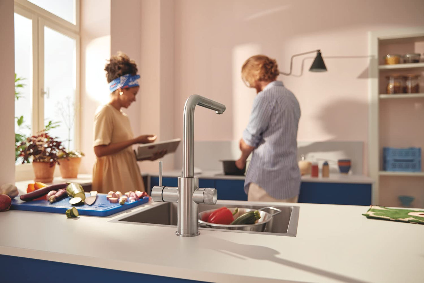 Grohe 30601DC0 Sistema per la filtrazione dell'acqua, Satinato, L-Auslauf