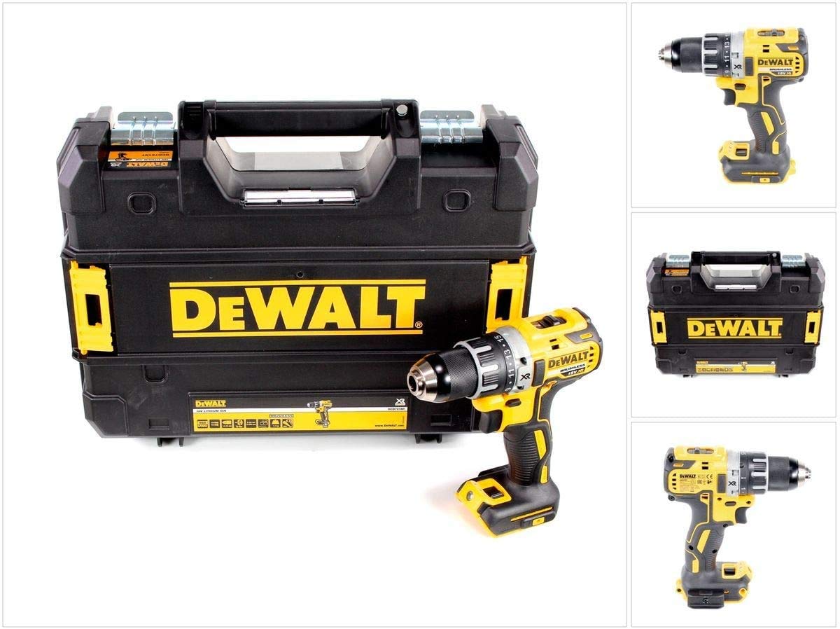 DEWALT DCD791NT-XJ Trapano Avvitatore, 2 velocità, Motore Brushless, in Valigetta TSTAK Senza Batteria e Caricabatterie, 18 V, Corpo Macchina