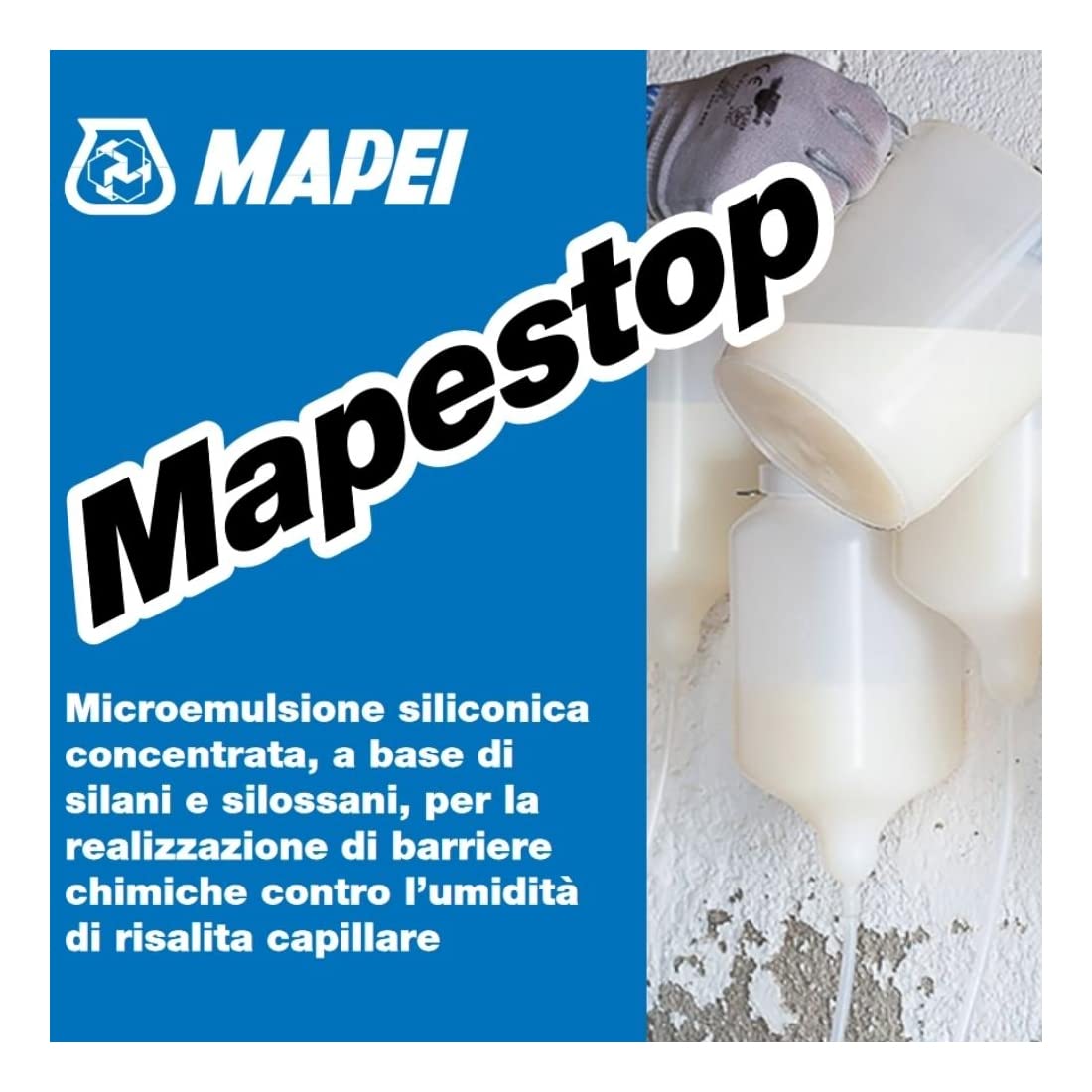 Barriera chimica per umidità di risalita 1kg Mapestop Mapei