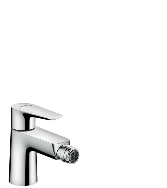 hansgrohe Talis E - Rubinetto per bidet con scarico a tirante, Miscelatore monocomando per bidet con altezza bocca 78 mm, cromo, 71720000