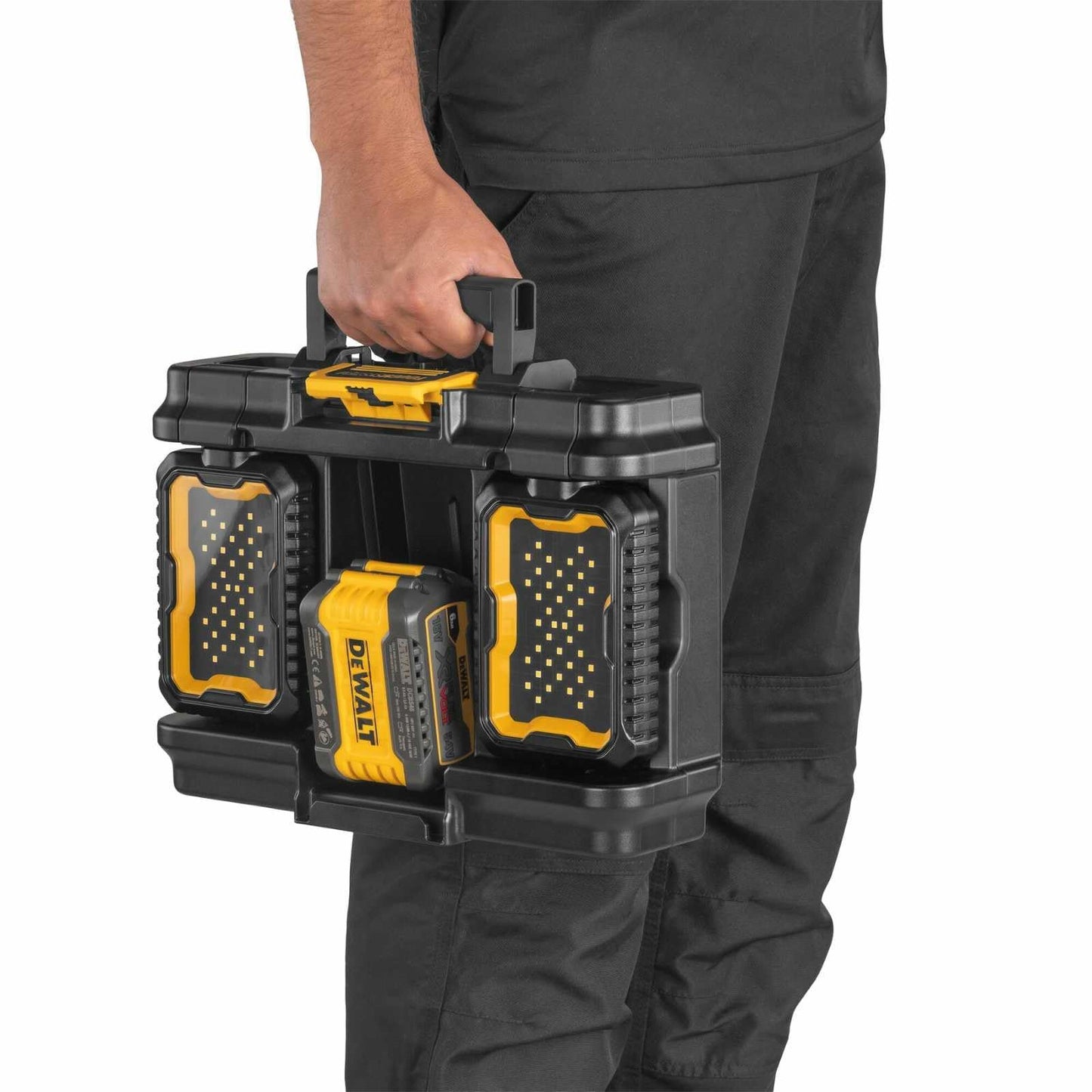 DeWALT ToughSystem DWST08061-1 - Cassetta degli attrezzi con illuminazione a LED, 4000 lumen, capacità 14 litri