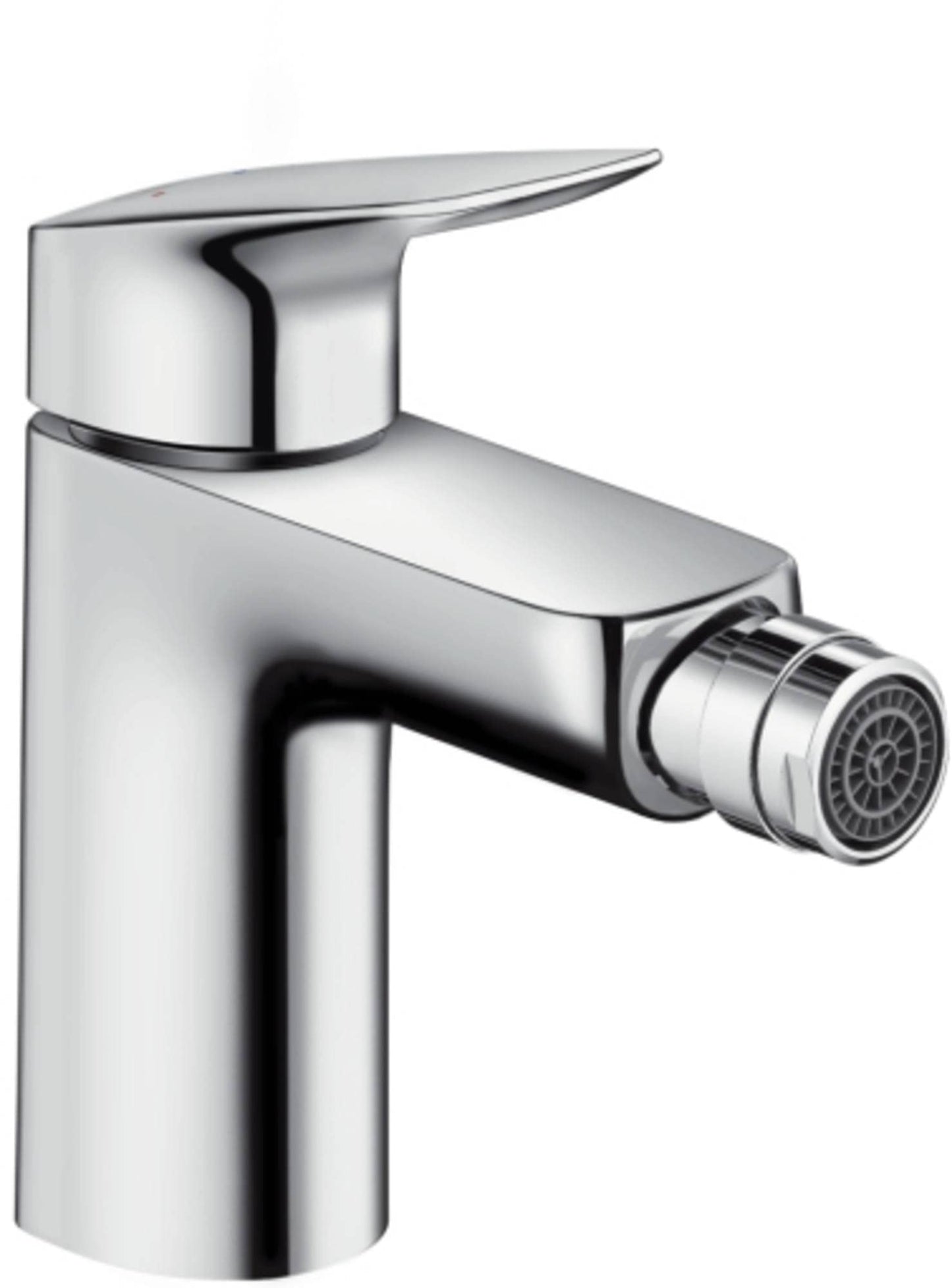 hansgrohe Logis - Rubinetto per bidet con scarico a tirante, Miscelatore monocomando per bidet con altezza bocca 100 mm, cromo, 71200000