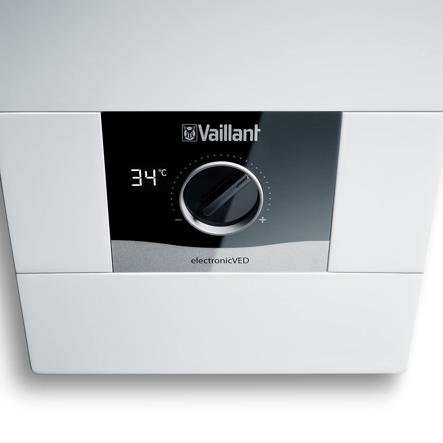 Vaillant 0010023780 - Scaldabagno elettronico VED E 27/8, resistente alla pressione, 27 kW, 400 V, temperatura di uscita precisa, regolazione continua, display digitale, classe energetica A