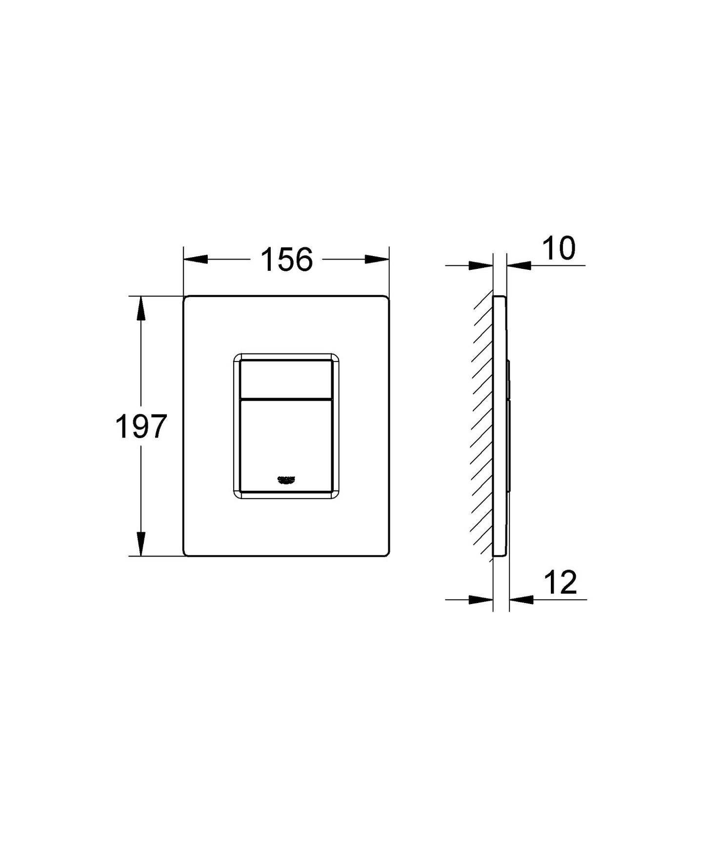 Grohe 38732SD0 Piastra di Azionamento WC, Inox Satinato