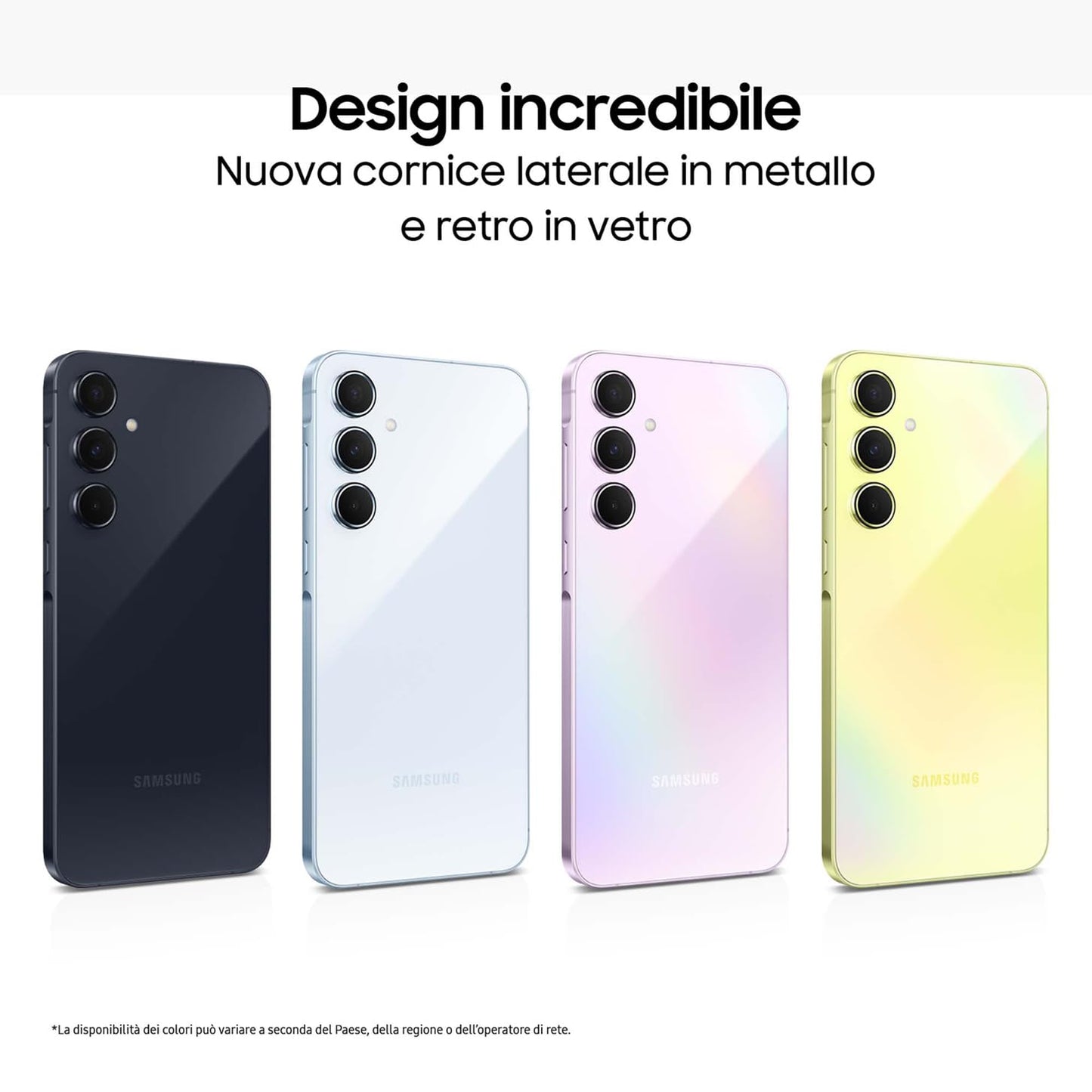 Samsung Galaxy A55 5G, Caricatore incluso, Smartphone Android 14, Display FHD+ Super AMOLED 6.6”, 8GB RAM e 128GB di memoria interna espandibile, Batteria 5.000 mAh, Awesome Navy [Versione Italiana]