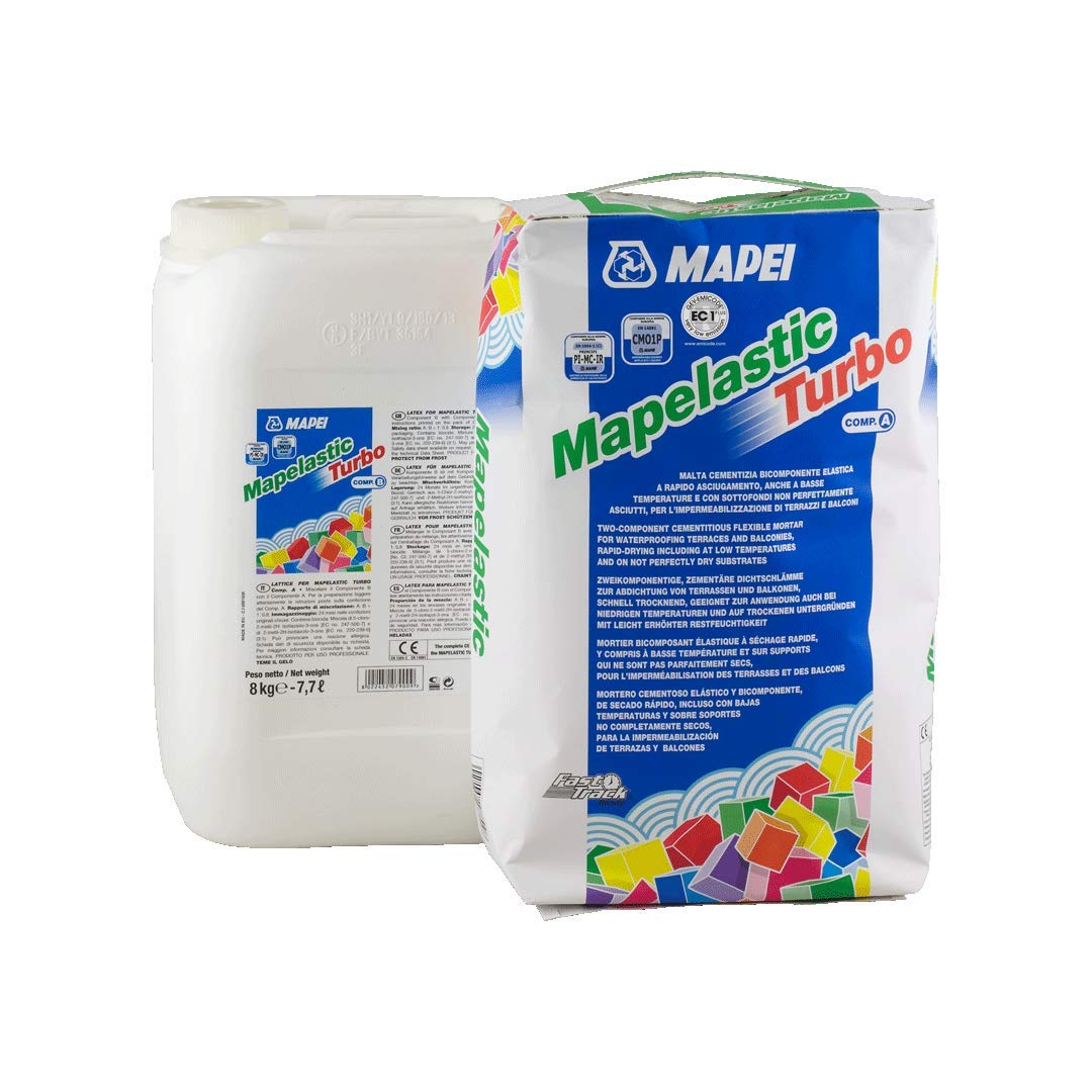 Malta bicomponente per impermeabilizzazione 36kg Mapelastic Turbo Mapei