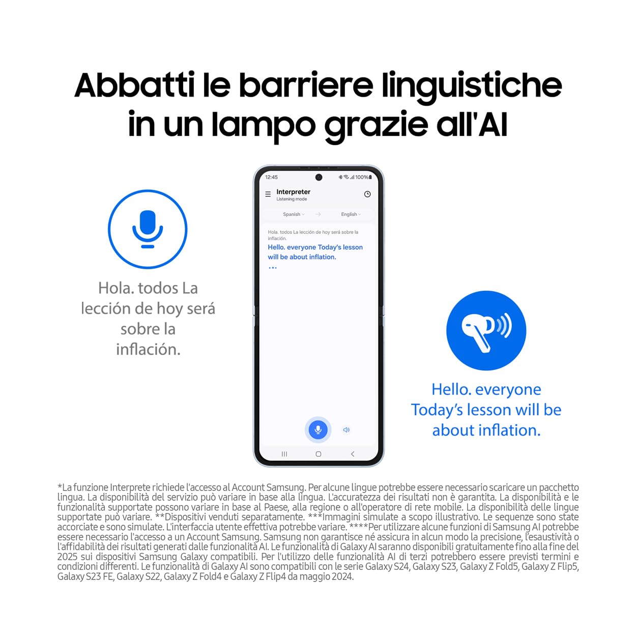 Samsung Galaxy Buds3 Auricolari open type True Wireless, Cancellazione adattiva del rumore, Audio Hi-Fi 360 immersivo, Batteria a lunga durata, Impermeabilità IP57, Silver 2024 [Versione Italiana]