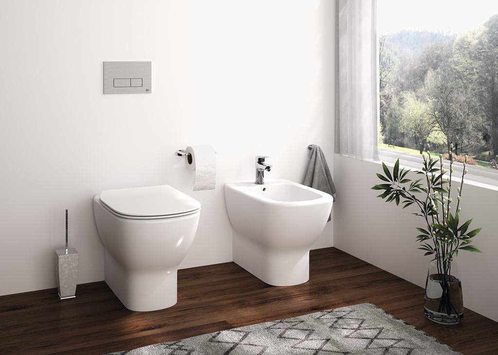 Ideal Standard T456901 TESI Bidet monoforo per installazione filo parete - Bianco - Logo rings