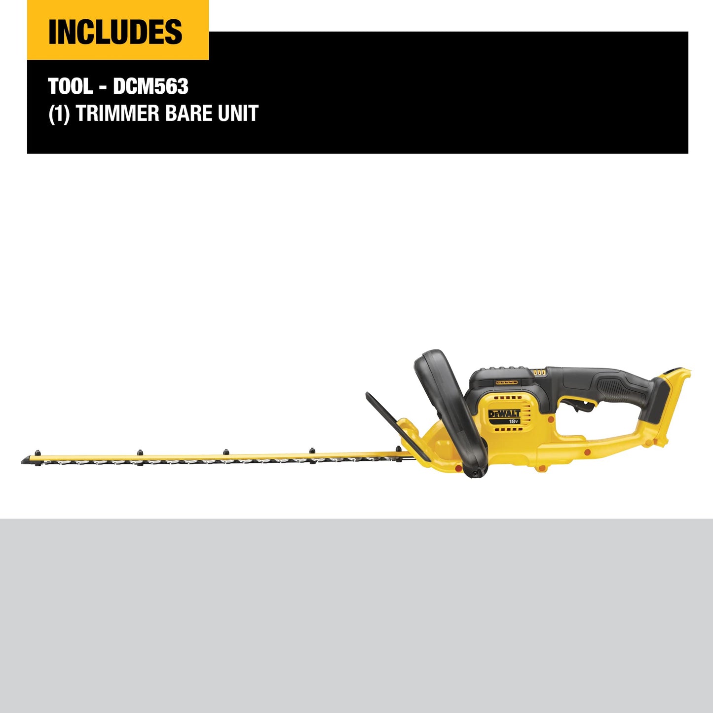 DEWALT DCM563PB-XJ, Tagliasiepi a Batteria Litio Lunghezza lama 55 cm, Impugnatura Ergonomica 18 V 5.0 Ah,