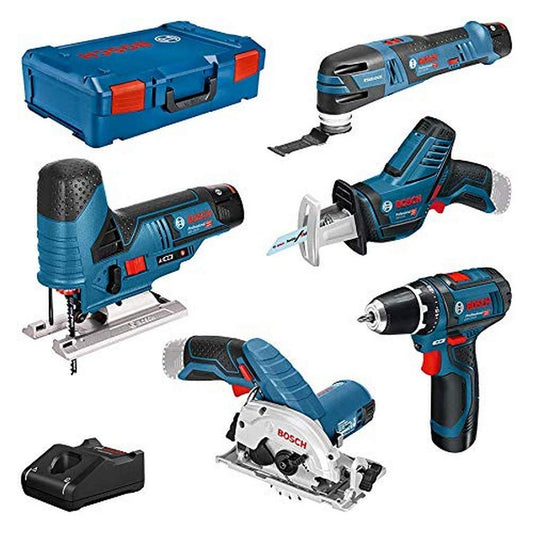 Bosch Professional 12V System Kit: GSR 12V-15 + GST 12V-70 + GKS 12V-26 + GSA 12V-14 + GOP 12V-28 + GLI12V-80 (+3X Batt. 3.0Ah, Caricabatt., XL-BOXX)