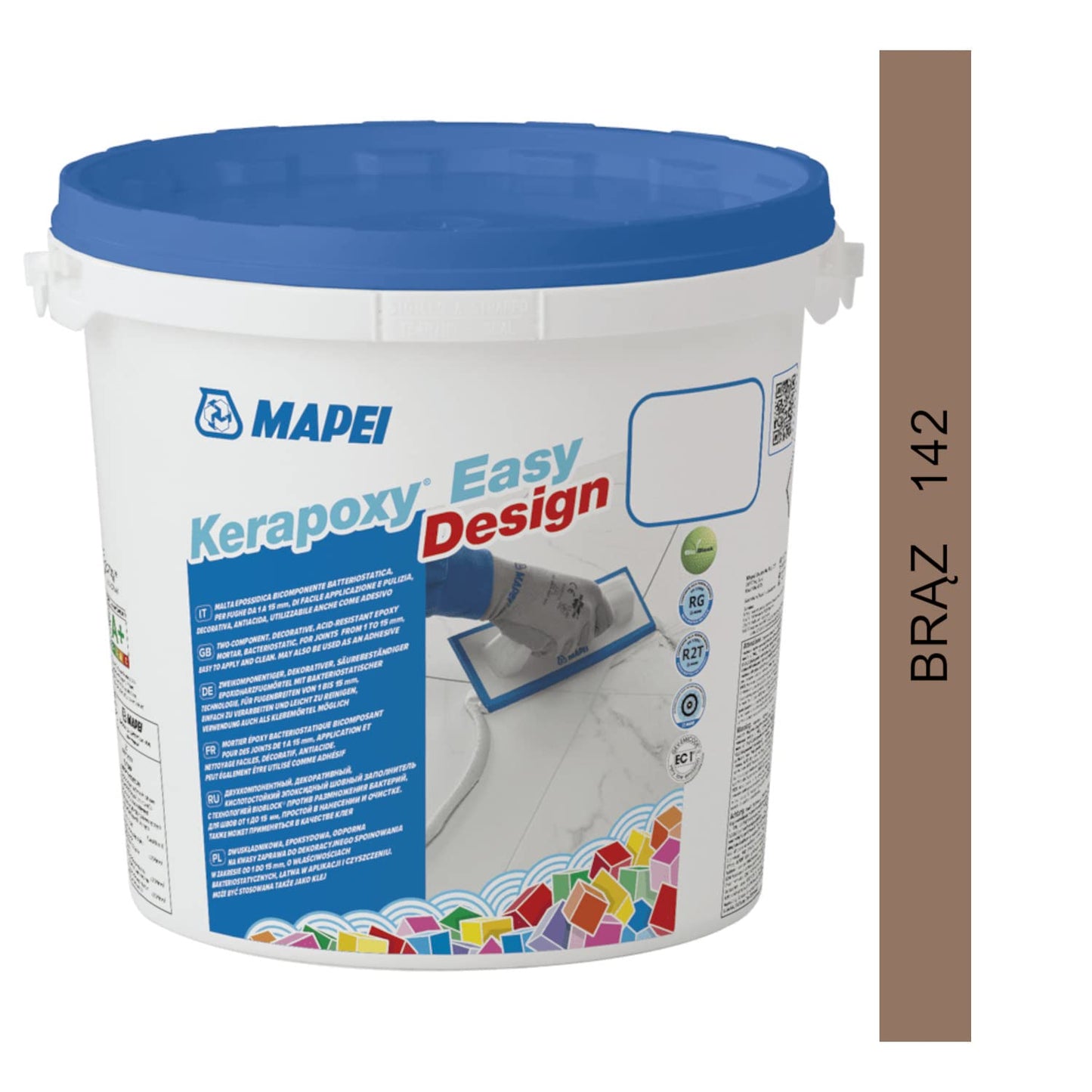 MAPEI Kerapoxy Easy Design 142 MARRONE - Stucco epossidico decorativo, resistente agli acidi, a due componenti