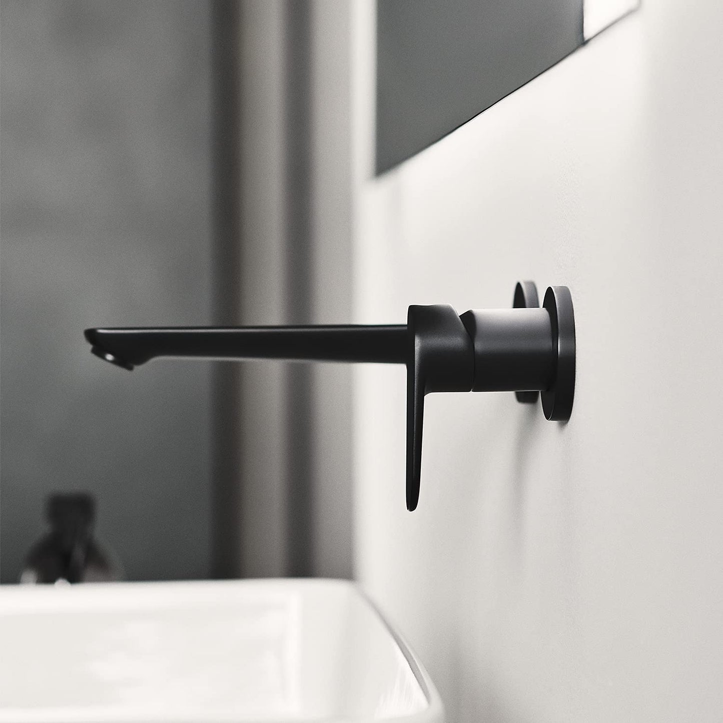 Ideal Standard - Cerafine O Miscelatore Monocomando per Lavabo da Parete, Nero Seta