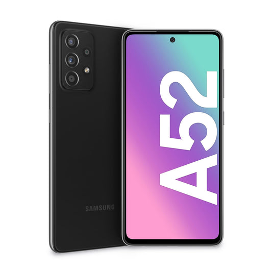 Samsung Galaxy A52 Smartphone, Dual Sim , Display Infinity-O FHD+ da 6,5 pollici, 6 GB RAM e 128 GB di memoria interna espandibile, Black [Versione Italiana] (Ricondizionato)