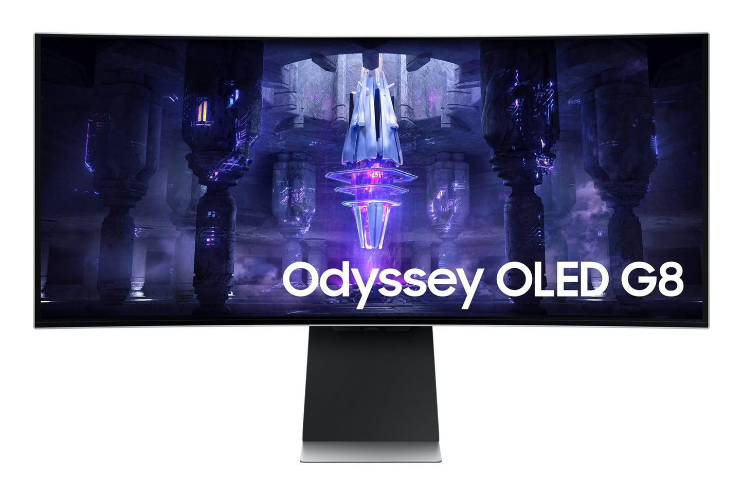 Samsung Monitor Gaming Odyssey OLED G8 (S34BG850), Curvo (1800R), 34'', 3440x1440 (WQHD), 21:9, HDR10+, OLED, 175Hz, 0,03ms (GtG), Freesync Premium, Micro HDMI, USB-C, Mini-DP, WiFi, Casse, HAS