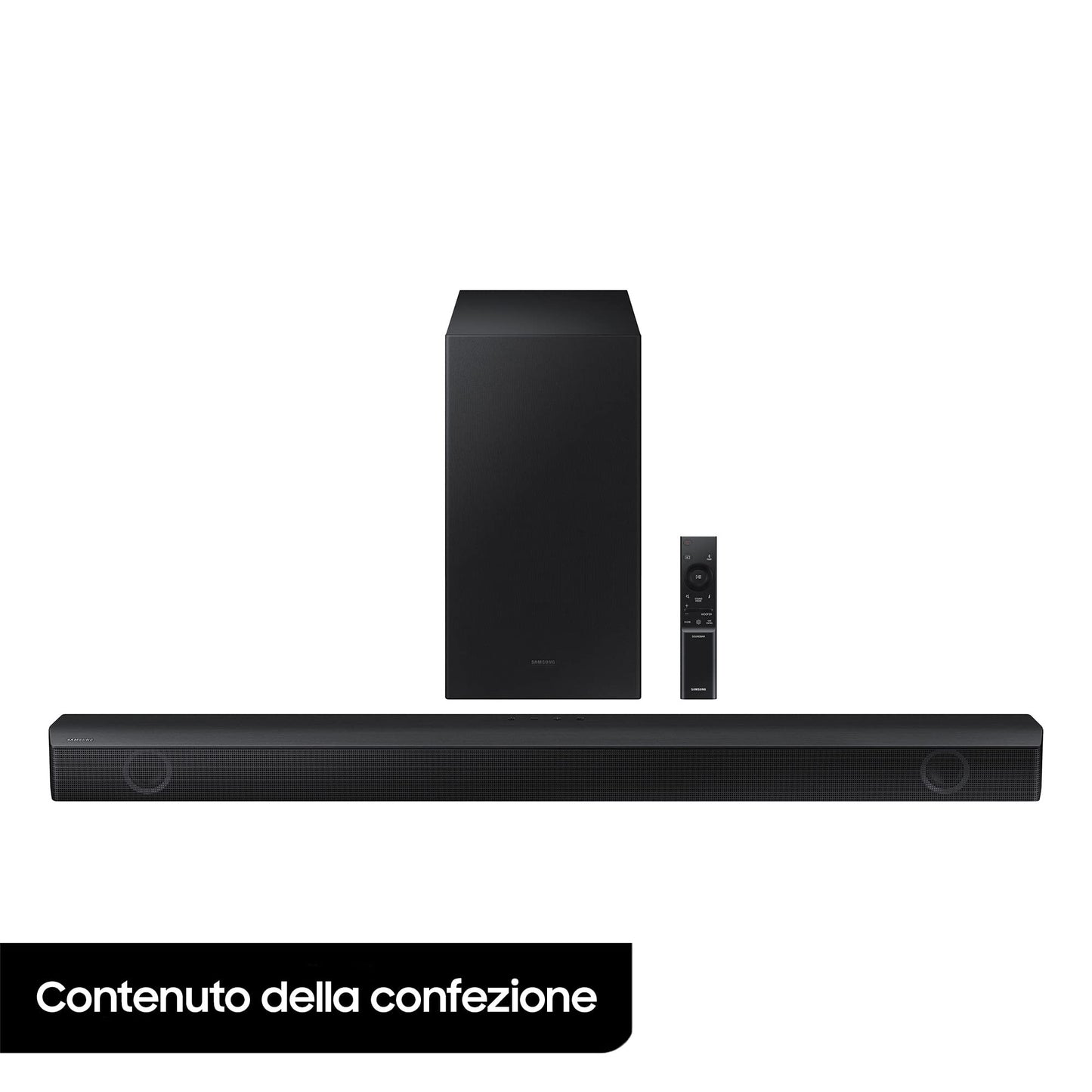 Samsung Soundbar HW-B530/ZF con Subwoofer, 2.1 Canali 360W 2022, Bassi Profondi, Effetto Surround, Suone Ottimizzato, Unico Telecomando