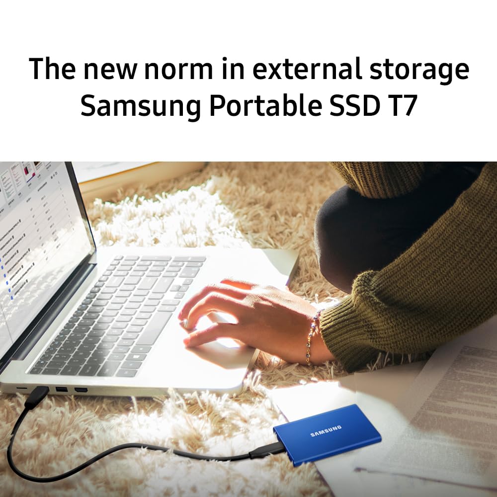 Samsung T7 Portable SSD - 2 TB - USB 3.2 Gen.2 External SSD - Metallic Red (MU-PC2T0R/WW)