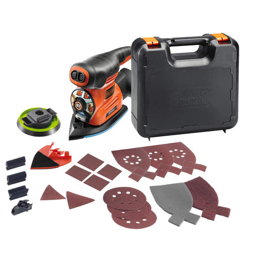 BLACK+DECKER Multilevigatrice 4 in 1 Autoselect® con 18 accessori. Potente motore da 220W. KA280K-QS