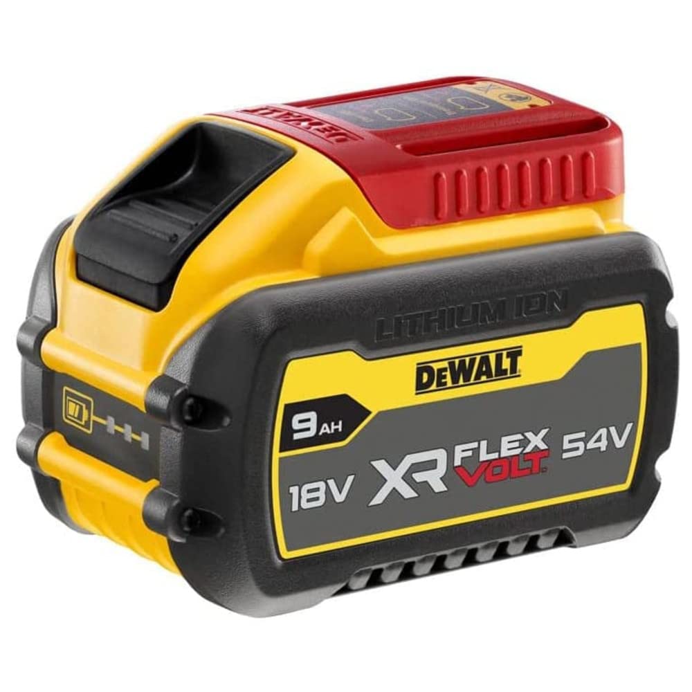 DEWALT DCB547_2 DCB547-Batteria XR FLEXVOLT 9.0Ah, 54 V, DCB547-XJ, Doppia, 18 V, Giallo, Confezione da 2