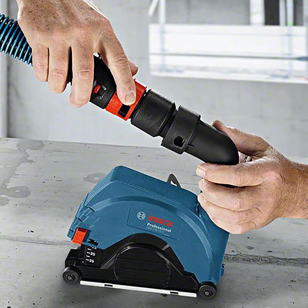 Bosch Professional 1600A003DK Cuffia di aspirazione GDE 115/125 FC-T, Blu/Nero/Rosso