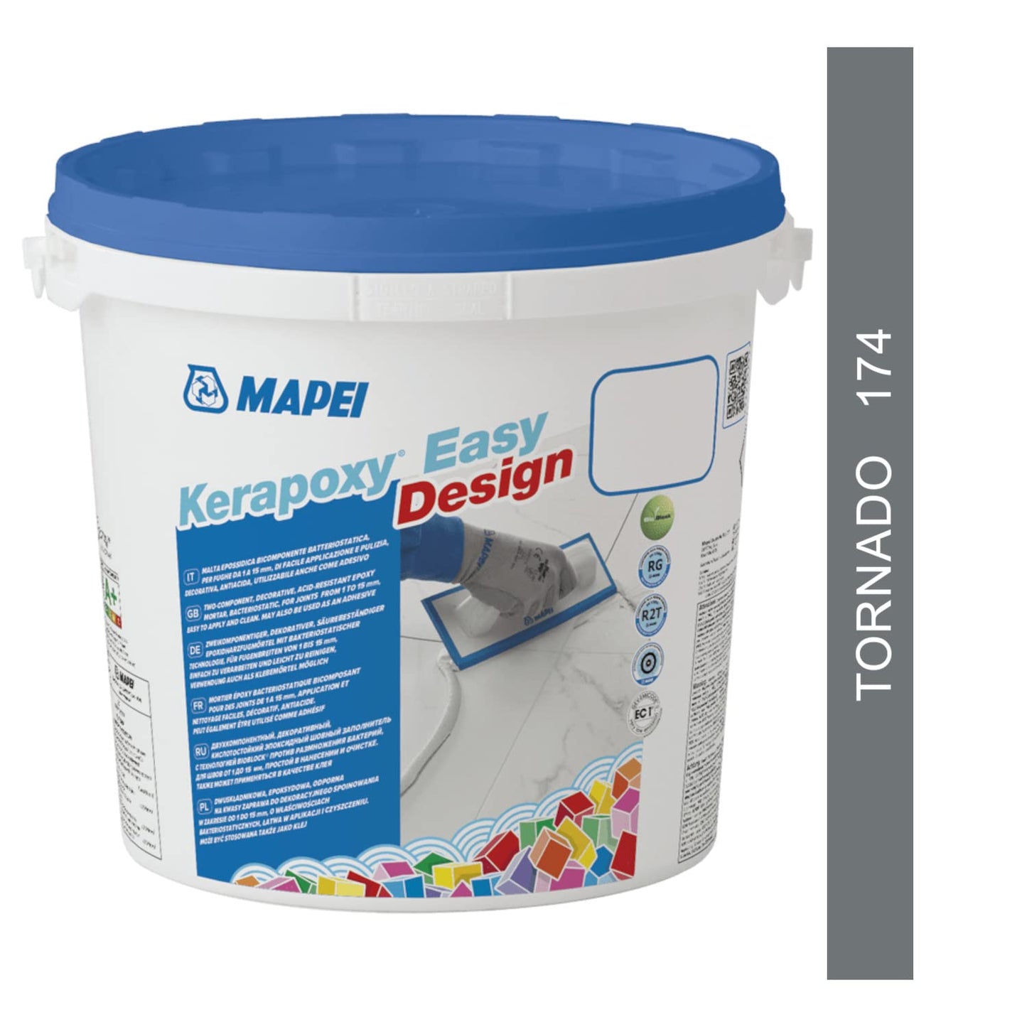 MAPEI Kerapoxy Easy Design 174 TORNADO - Stucco epossidico decorativo, resistente agli acidi, a due componenti