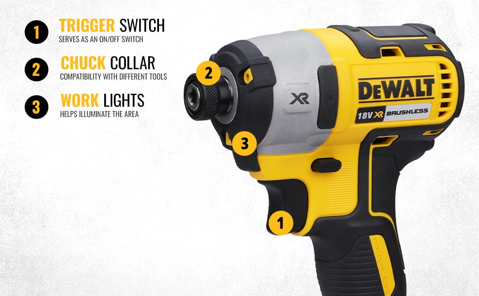 DEWALT DCF887N XR Avvitatore a percussione a 3 Velocità, 18 V, 18 W, Unità Multipla