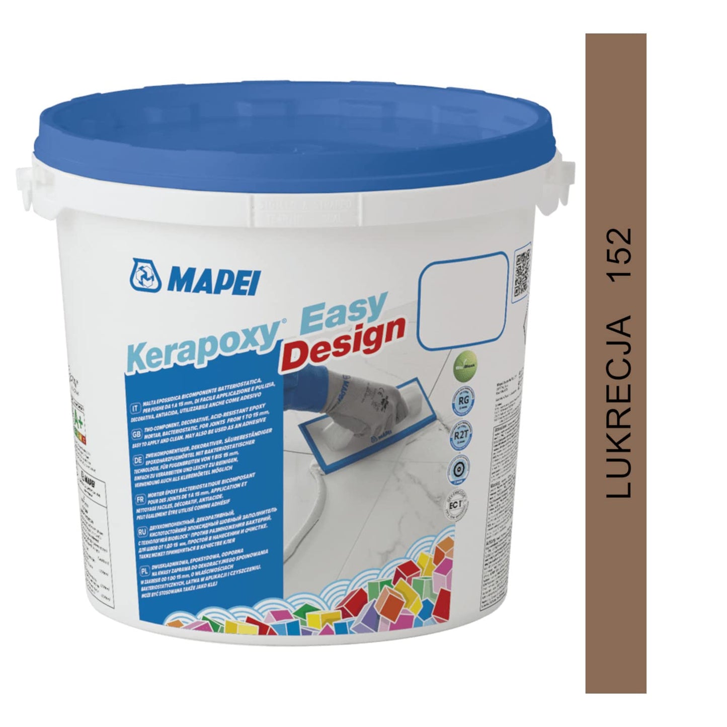 MAPEI Kerapoxy Easy Design 152 LEGNO DOLCE 3 kg - Stucco epossidico a due componenti decorativo, resistente agli acidi,