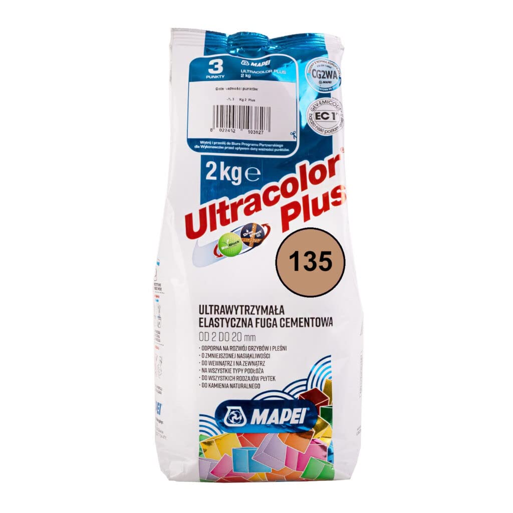 Mapei ULTRACOLOR PLUS - Malta per fughe fino a 20 mm di larghezza, 2 kg 135