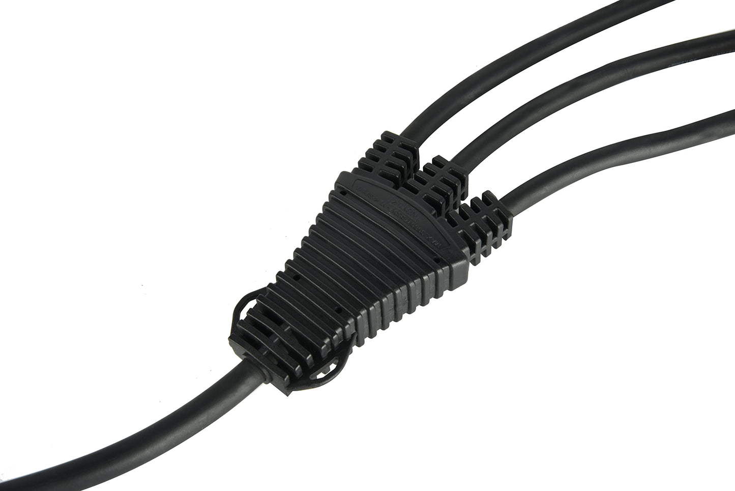 Electraline 46152 Prolunga Splitter Caravan a 3 vie/Cavo Alimentazione, con 2 Prese Schuko + 1 Industriale CEE, Spina CEE per uso esterno IP44, Cavo in gomma H07RN-F 3G1.5mm, Lunghezza 1.5M, nero